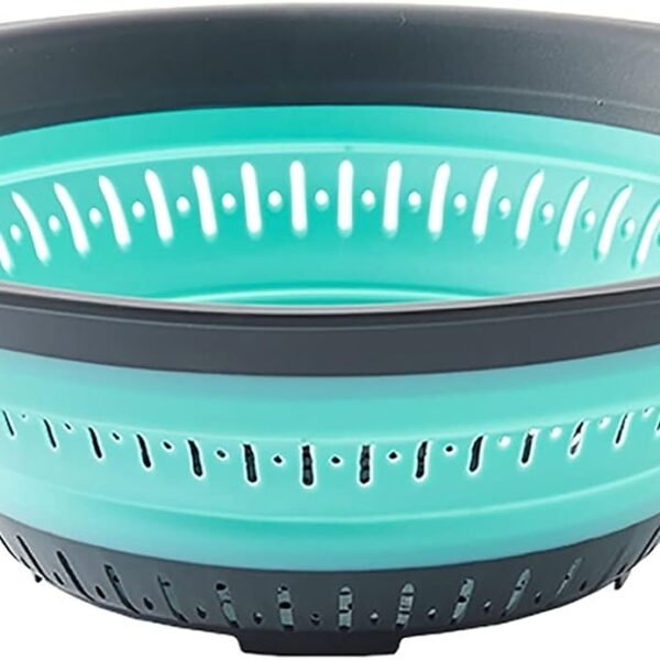 Colanders Drain Basket Vegatable Basket Collapsible Colander Strainer With Plastic Handles Foldable Storage Basket Kitchen Gadgets Colanders & Food Strainers (Color : GREEN, Size : L)