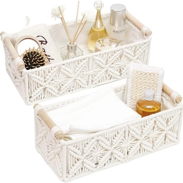 Boho-Style Toilet Paper Storage Basket