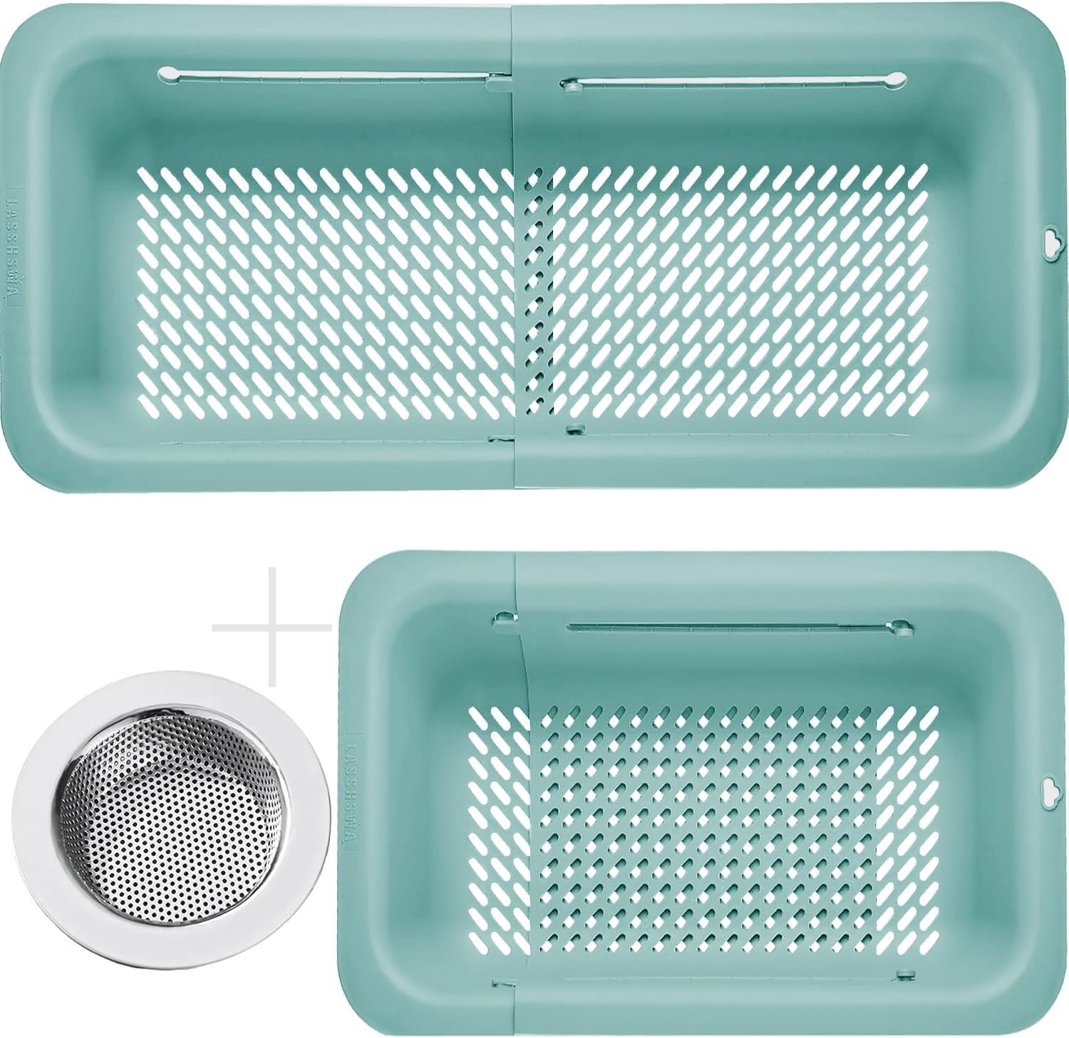Collapsible Colander and Strainer for Kitchen, Over the Sink Strainer Basket for Kitchen, Fruit Pasta Food Strainer Expandable Plastic Colander with A Sink Drain Strainer Stainless Steel