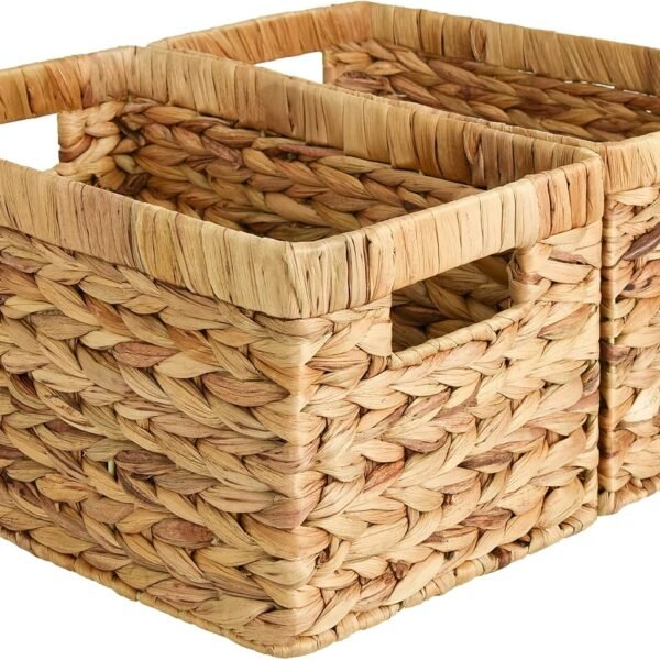 2-Piece Wicker Storage Basket Set
