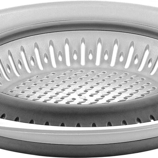 Collapsible Colanders (Strainers) for Fruit Vegetable Food Sizes 8" - 2 Quart (grey)