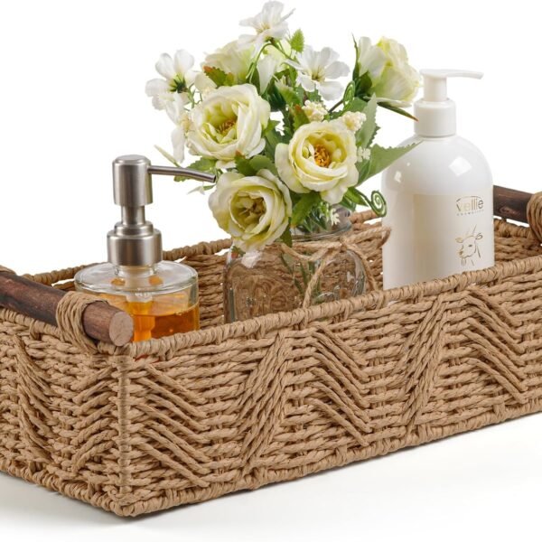 Bathroom Countertop Toilet Paper Storage/Organizer Basket